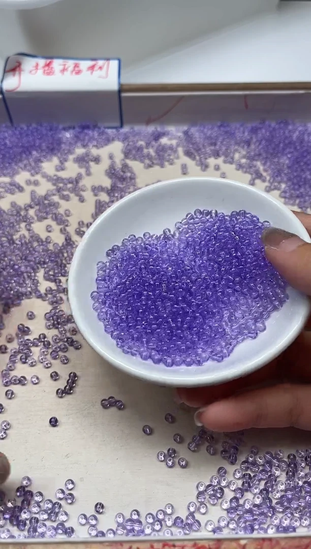 散珠未镶嵌水晶M734维多利浅紫3mm100颗9.9元