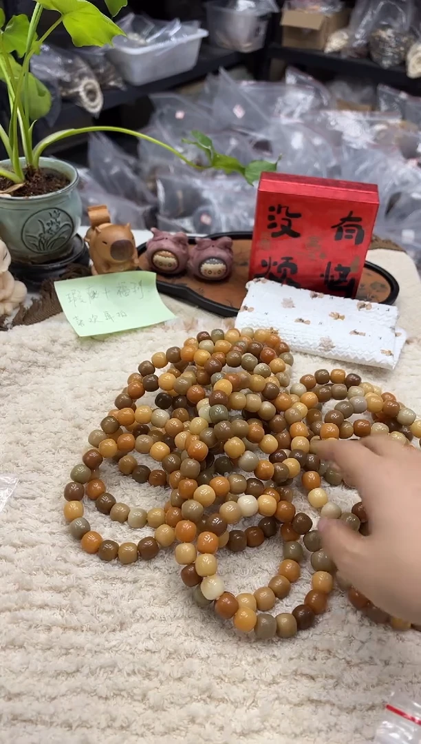 菩提根/象牙果手串14老料瑕疵不挑（529）