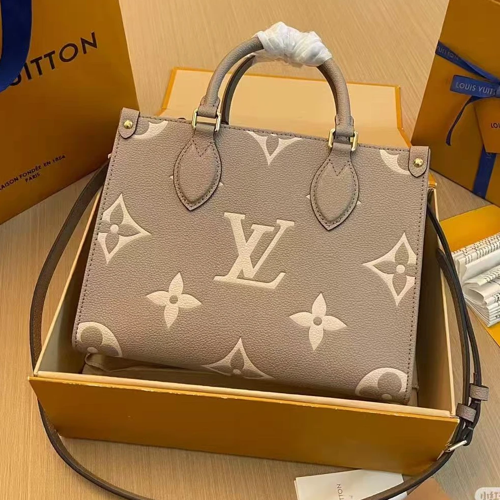95新 LouisVuitton/路易威登 onthego小号大象灰单肩包 80974807