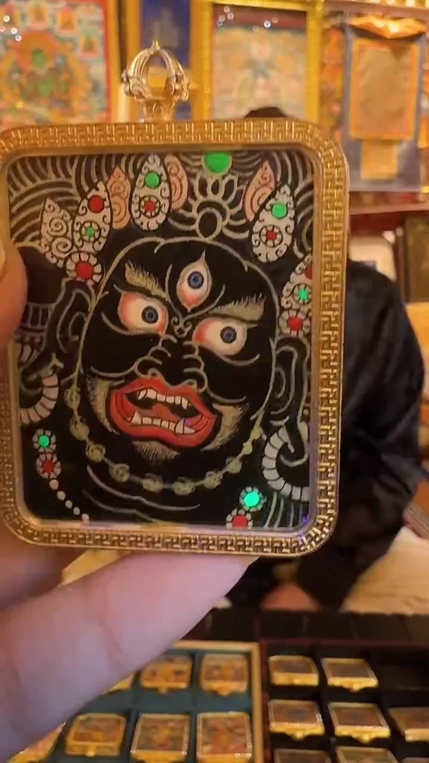 吊坠大黑老师--热贡纯手绘
