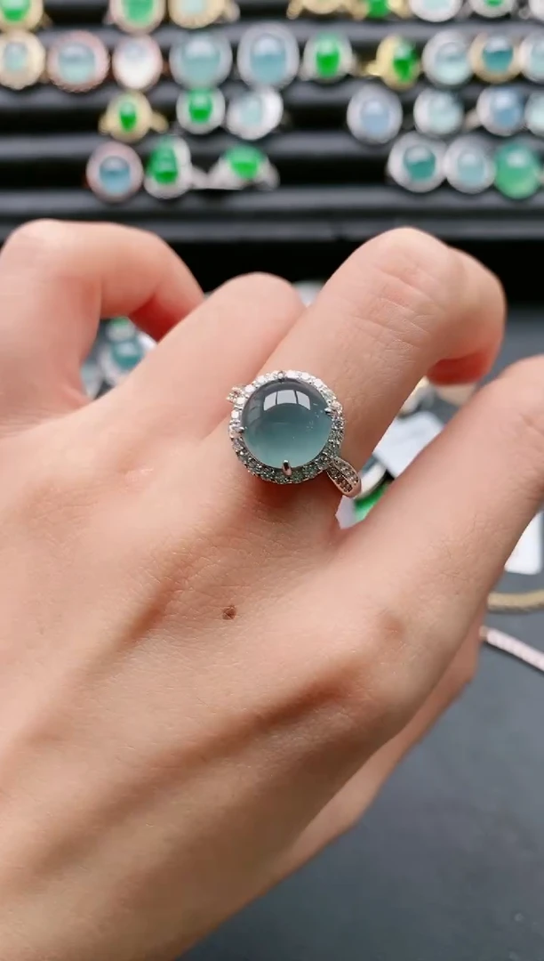 【闪购商品】翡翠戒指银S925镶嵌111111