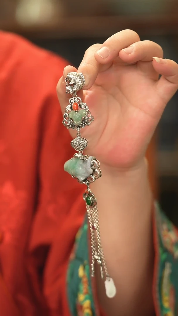 【闪购商品】翡翠挂件银S925镶嵌新款