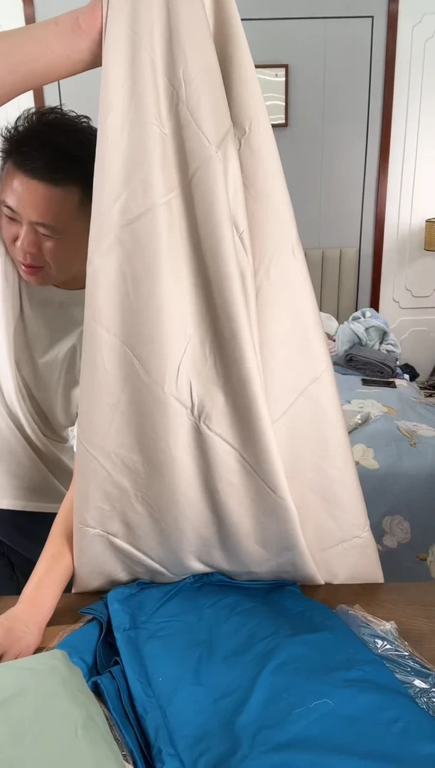 棉800根长绒棉卡其色床单245*270cm