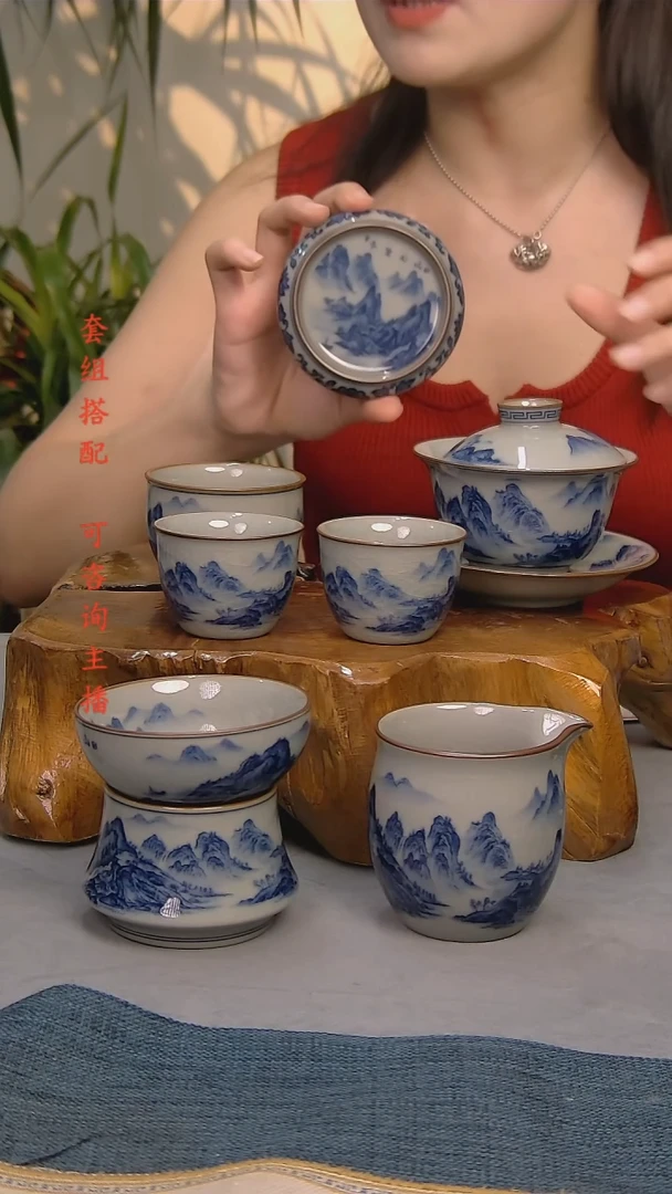 简装家用款7件套 老陶泥开片纹陶瓷茶具