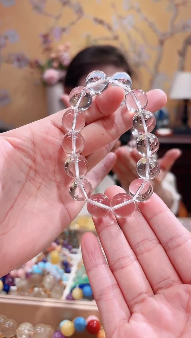 未镶嵌手串水晶14.5咪天然白水晶手串