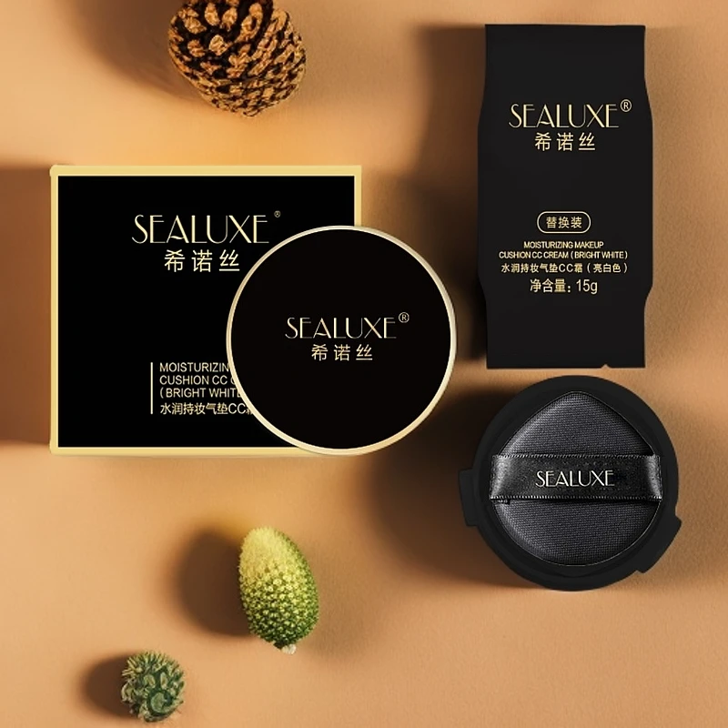 希诺丝水润清爽持妆多效气垫CC霜亮白色妃漾迷粉底液持久气垫霜