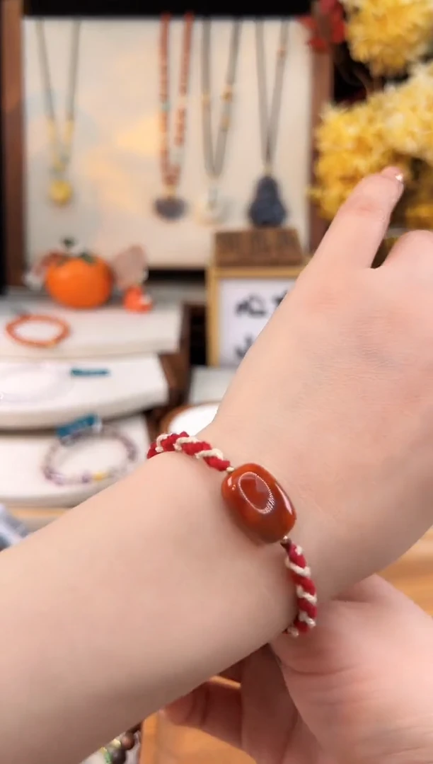 【闪购商品】南红玛瑙手饰18K金镶嵌@@C921C014706