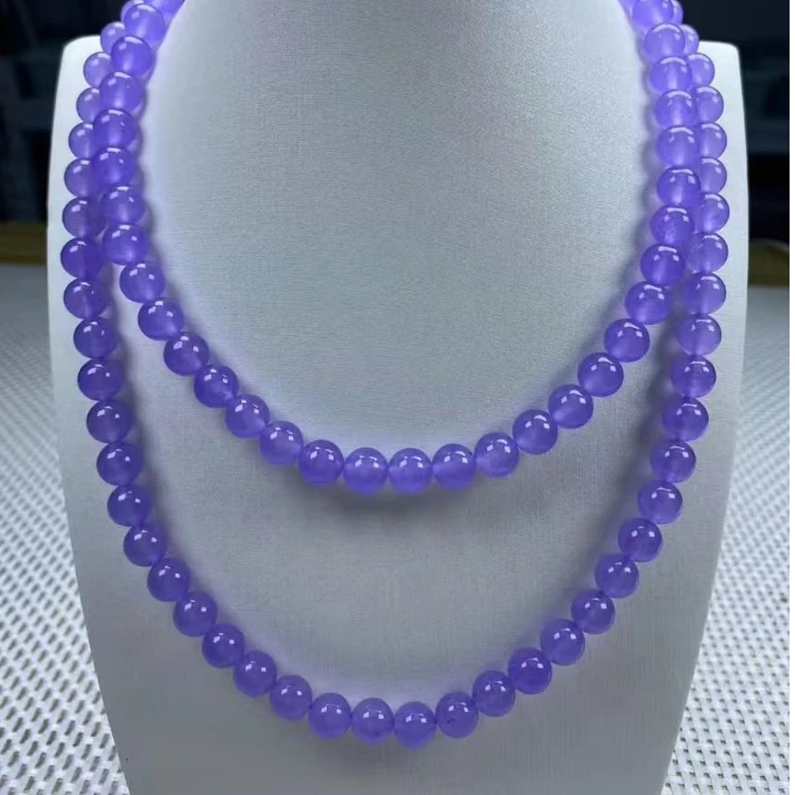F319冰紫8mm项链108经典精品时尚气质百搭情侣款多样性发其一
