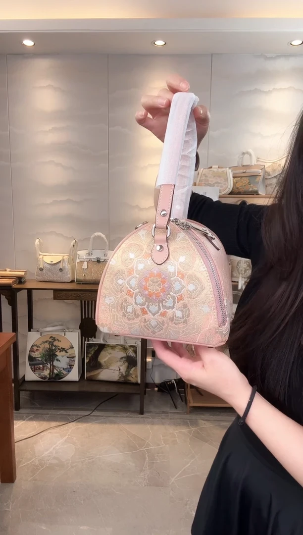 织绣【3号清仓福利】头层牛皮 粽子包