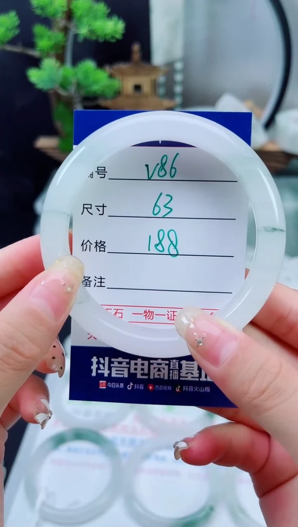 未镶嵌手镯石英质玉（天山翠）86