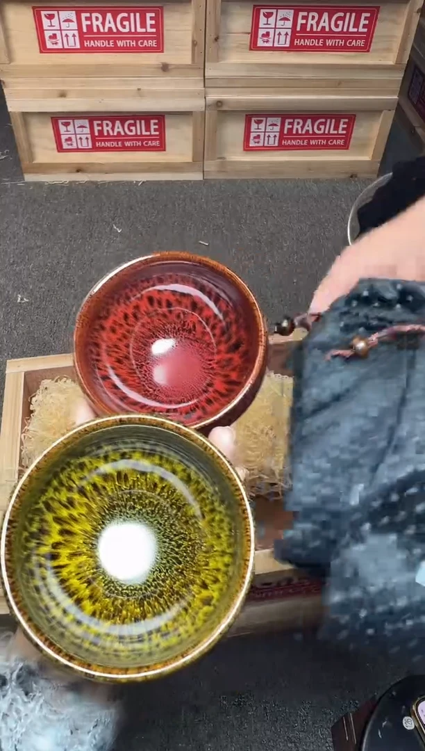 茶盏红毫+玉毫 盏三疯建盏茶器