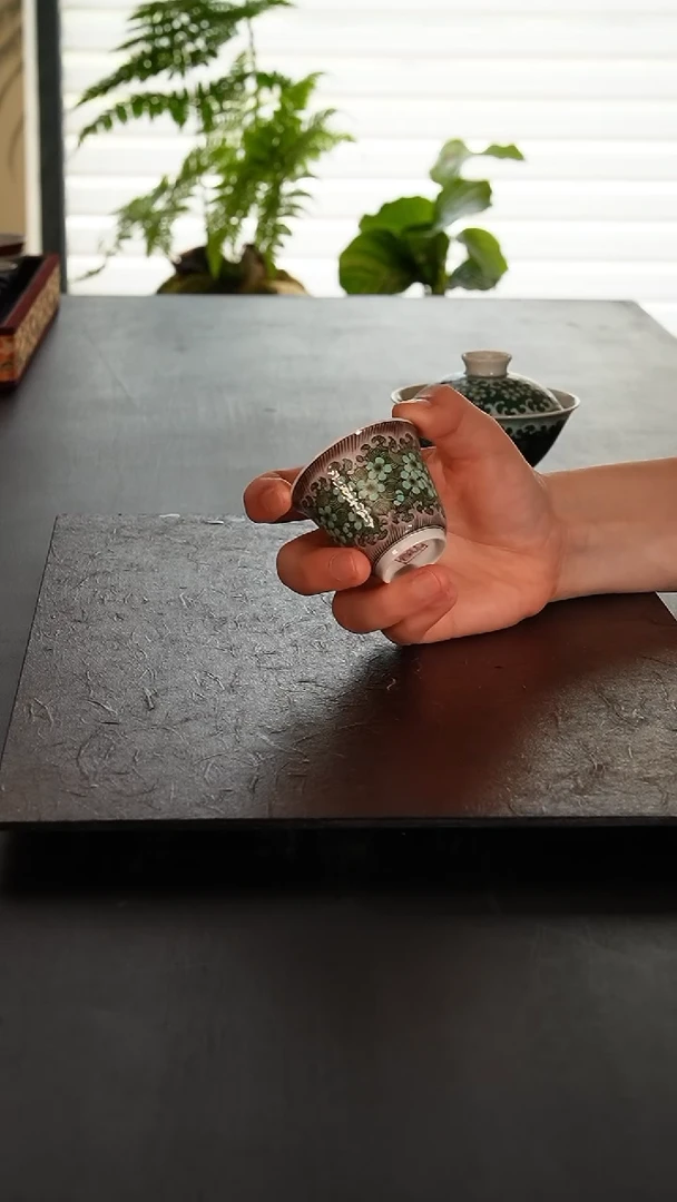 杯一点堂康熙五彩 梅花杯