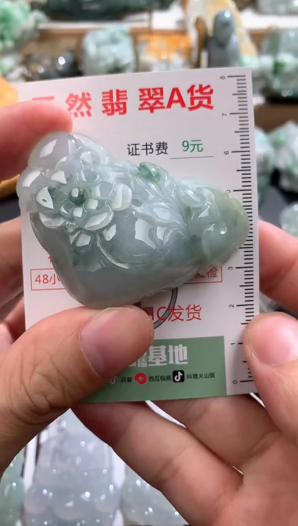翡翠未镶嵌吊坠(不含链)1