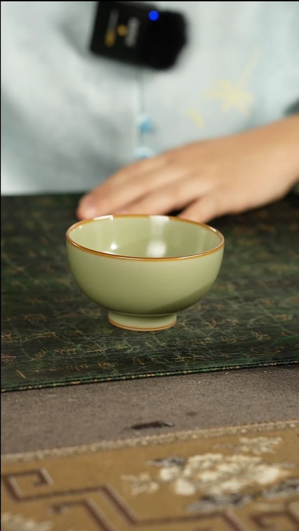 善窑厂柴窑粉青主人杯