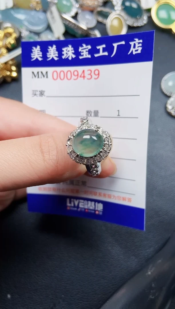 翡翠未镶嵌颈饰9439铜托