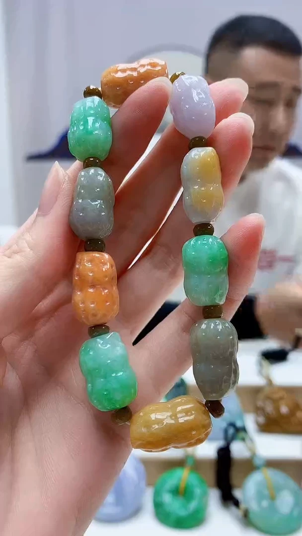 未镶嵌定制翡翠4898zm-毛货手串182