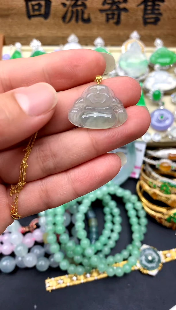 【闪购商品】翡翠颈饰18K金镶嵌93-中国好珍宝