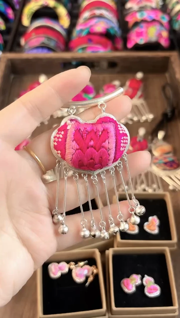 织绣艺枝独绣老绣饰品110