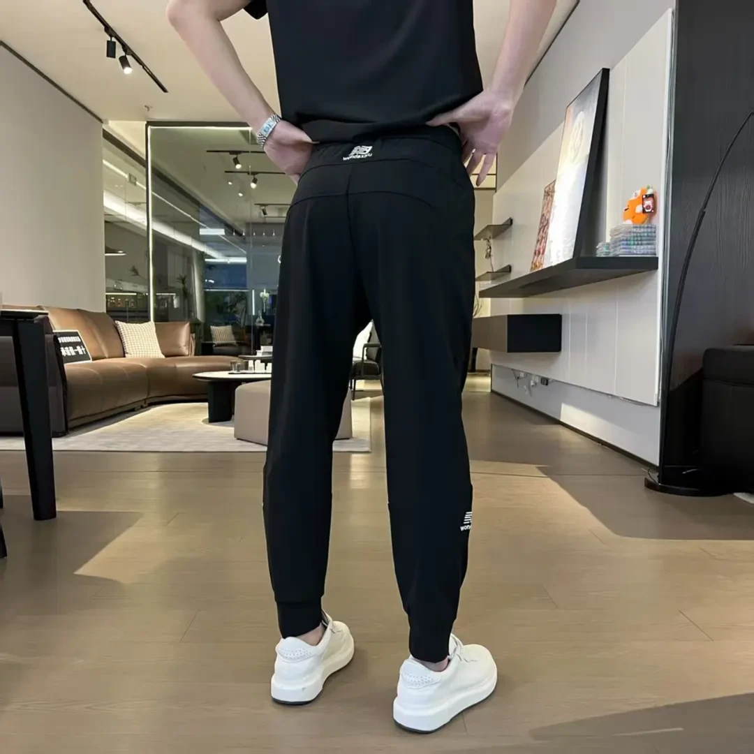 【加长加肥加大】夏季薄款冰丝速干锦纶高弹运动时尚百搭休闲套装