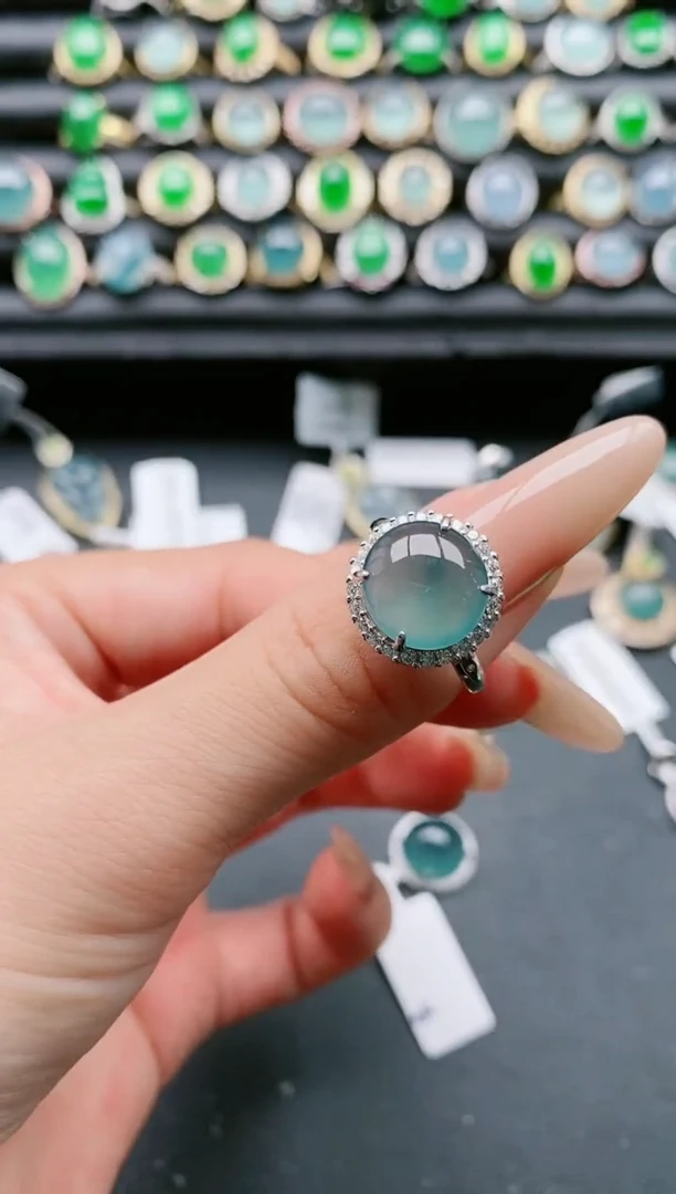 【闪购商品】翡翠戒指银S925镶嵌11111