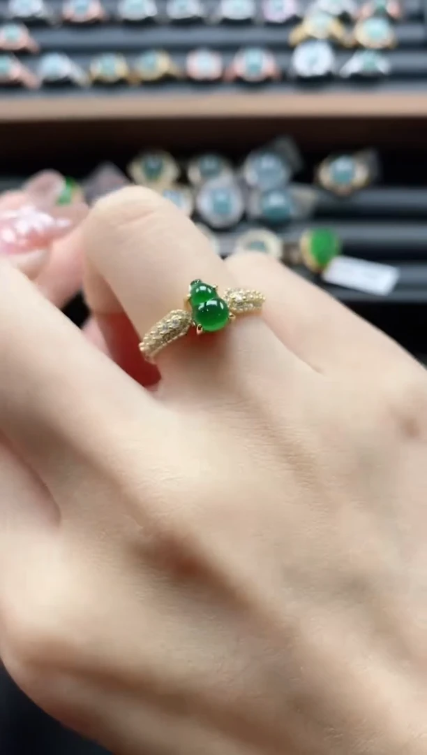 【闪购商品】翡翠戒指银S925镶嵌51151