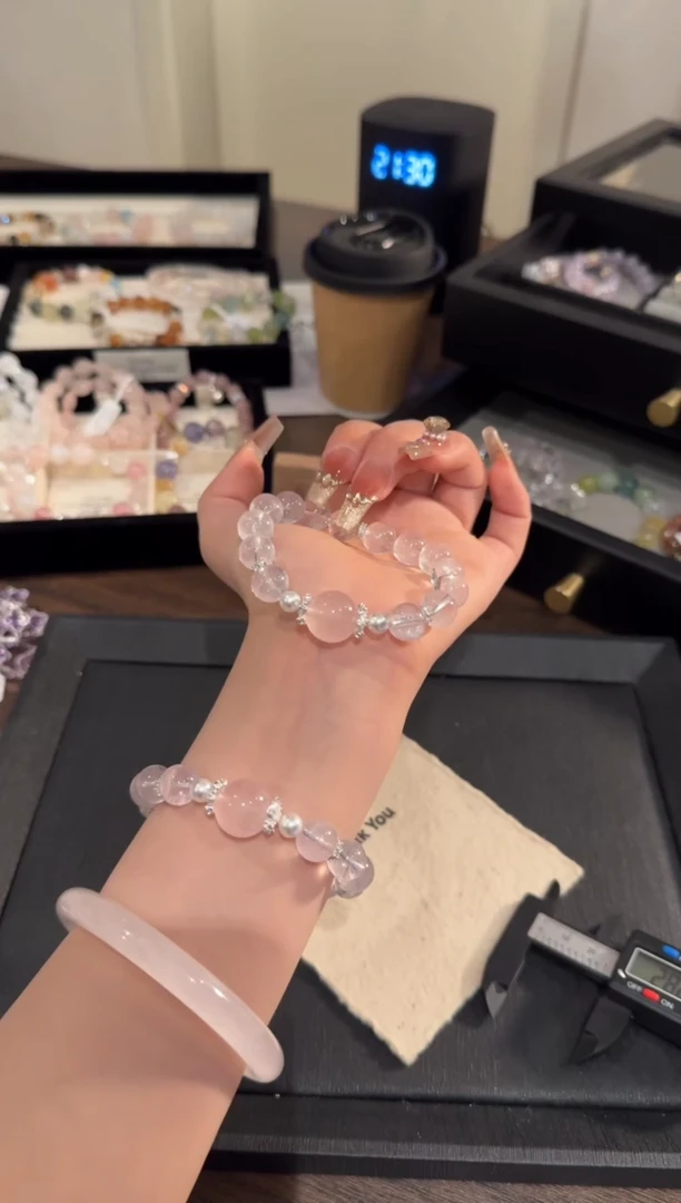 水晶手链合金粉阿赛x1583