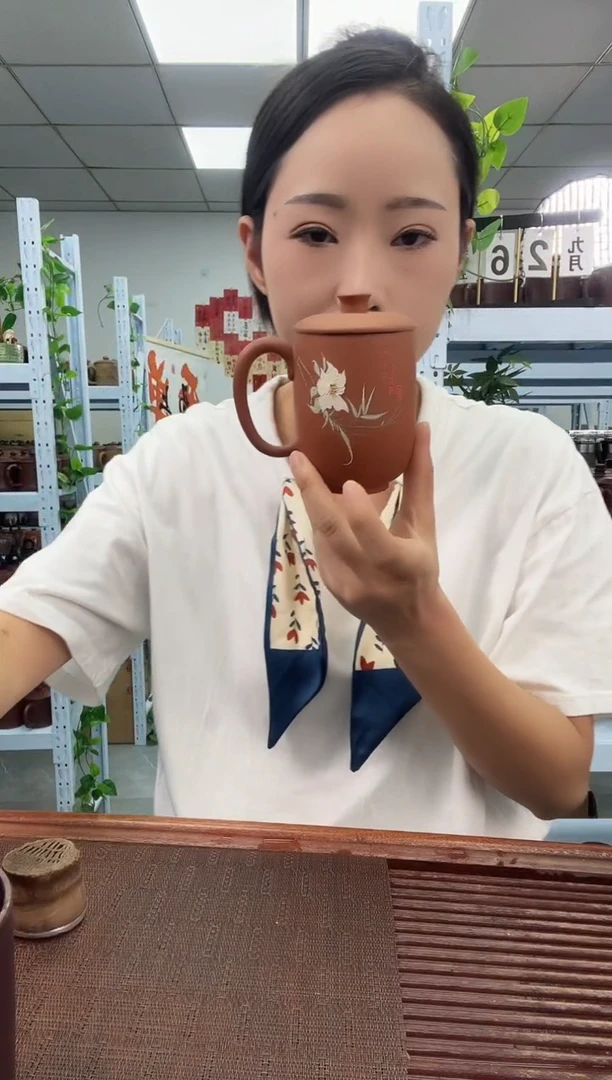宜兴原矿紫砂全手工盖杯