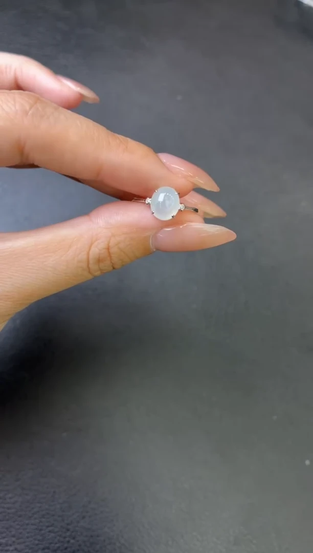 银S925镶嵌戒指翡翠戒指