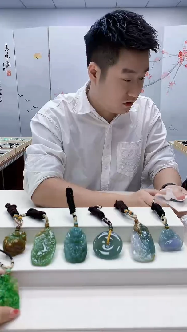 未镶嵌定制翡翠渔**-5028ty-毛货挂件