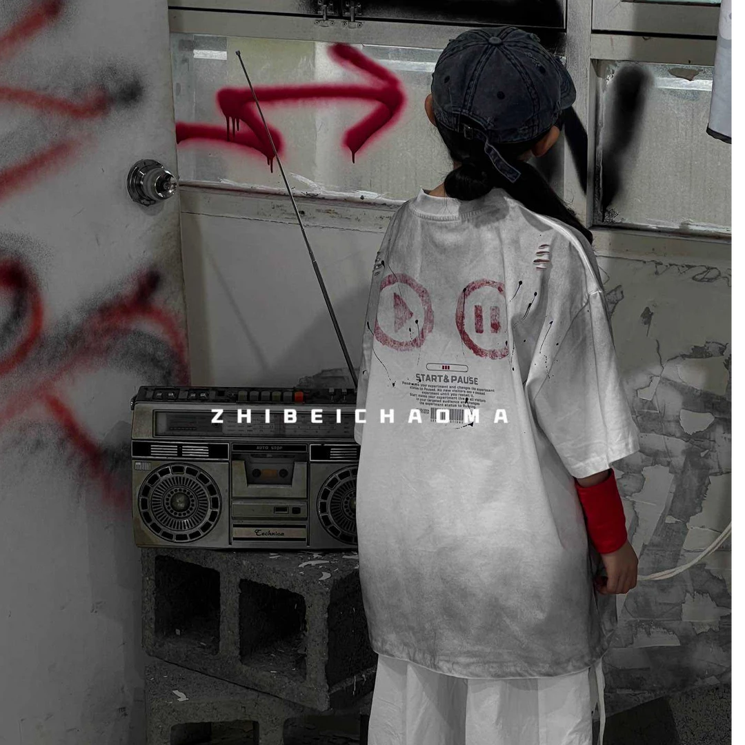 印花潮牌童装半袖