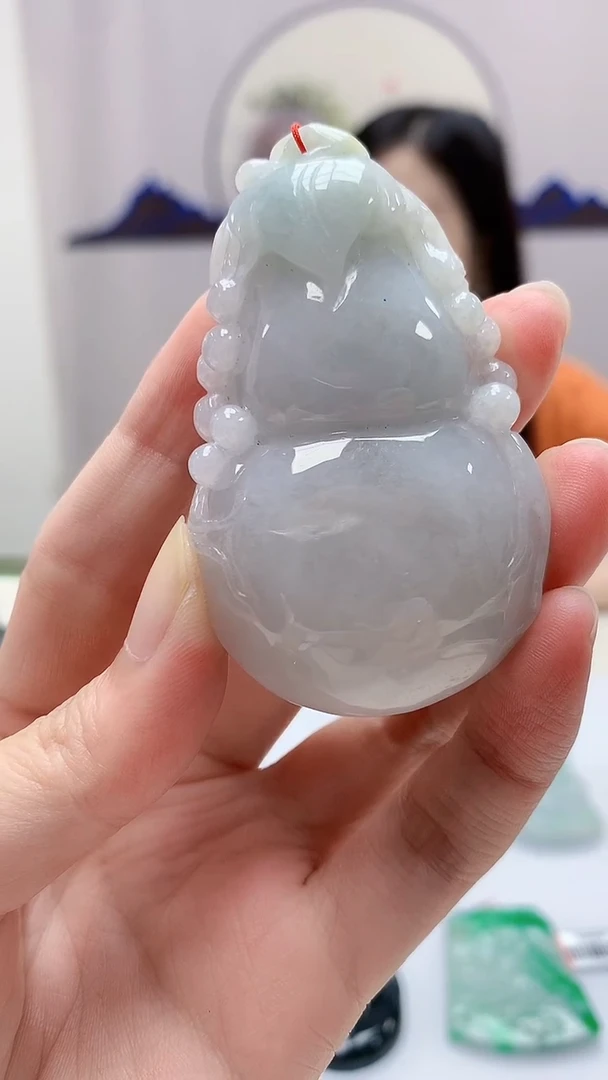 定制翡翠未镶嵌4852zm-毛货挂件28葫芦