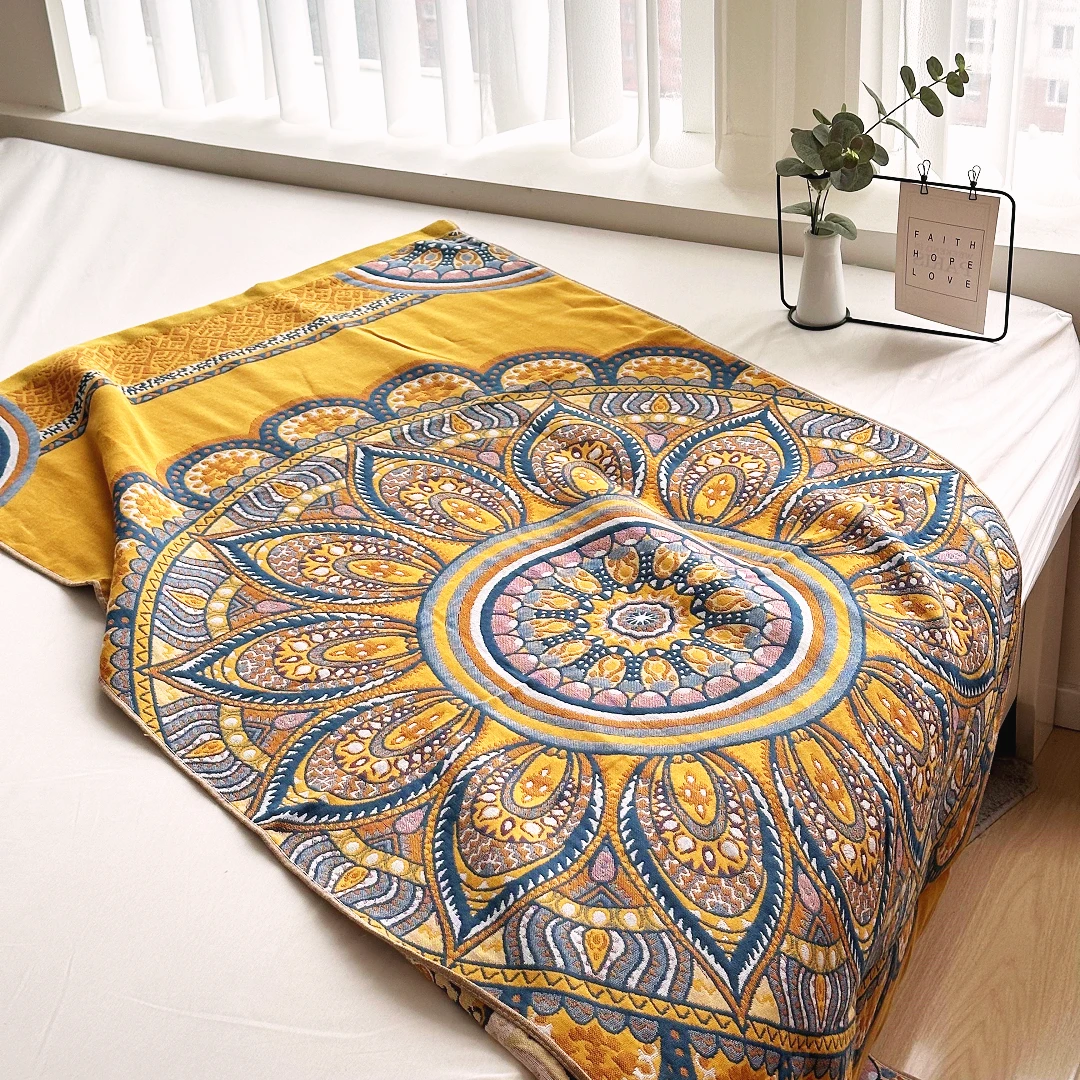 【京かわ会社】纯棉纱布浴巾80*160cm欧花