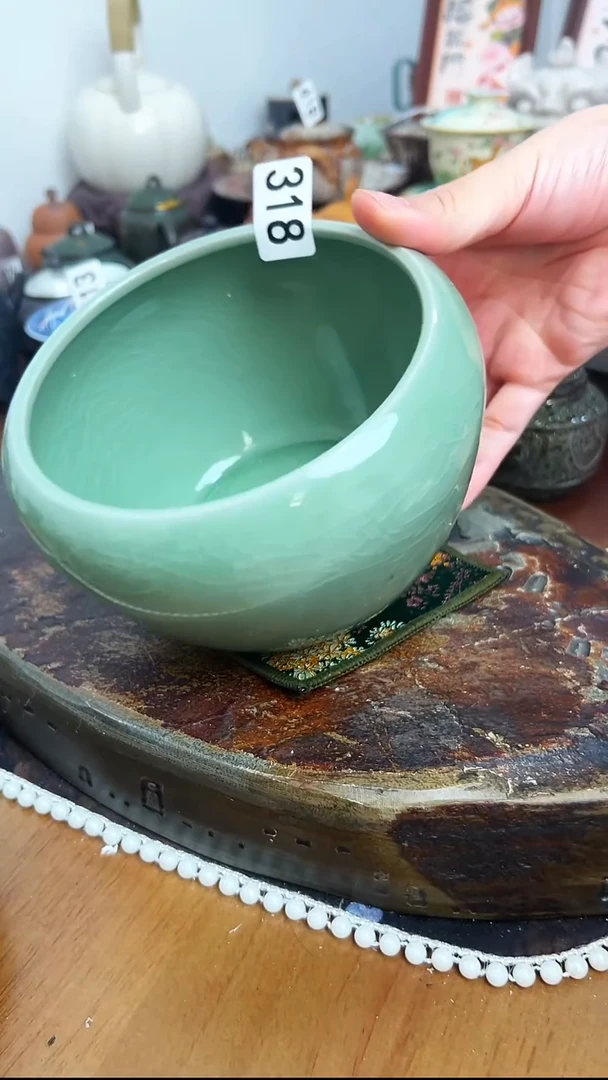 【茶瓷物语】青瓷建水318