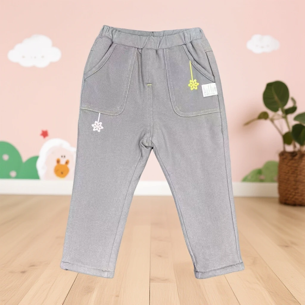 优儿宝贝1042802加厚夹棉开档长裤独特洋气时髦日韩童装反季外出