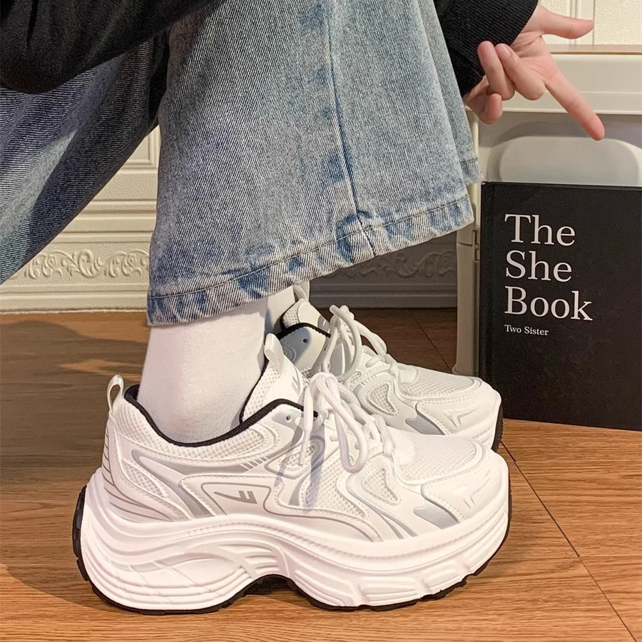 回力2025白色复古运动老爹鞋子女百搭原创小众休闲女鞋运动设计感