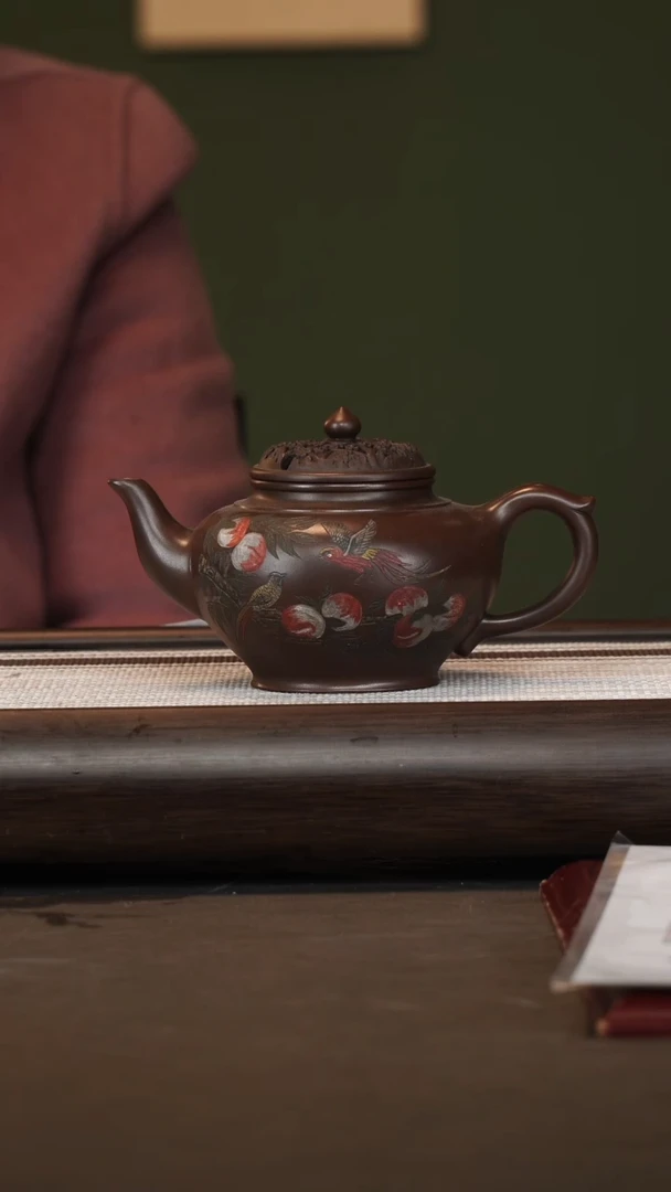 茶壶紫砂赵丽娟/紫泥/笑樱/350c