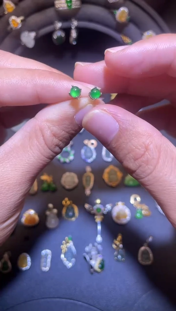 吊坠(不含链)银S925镶嵌翡翠1