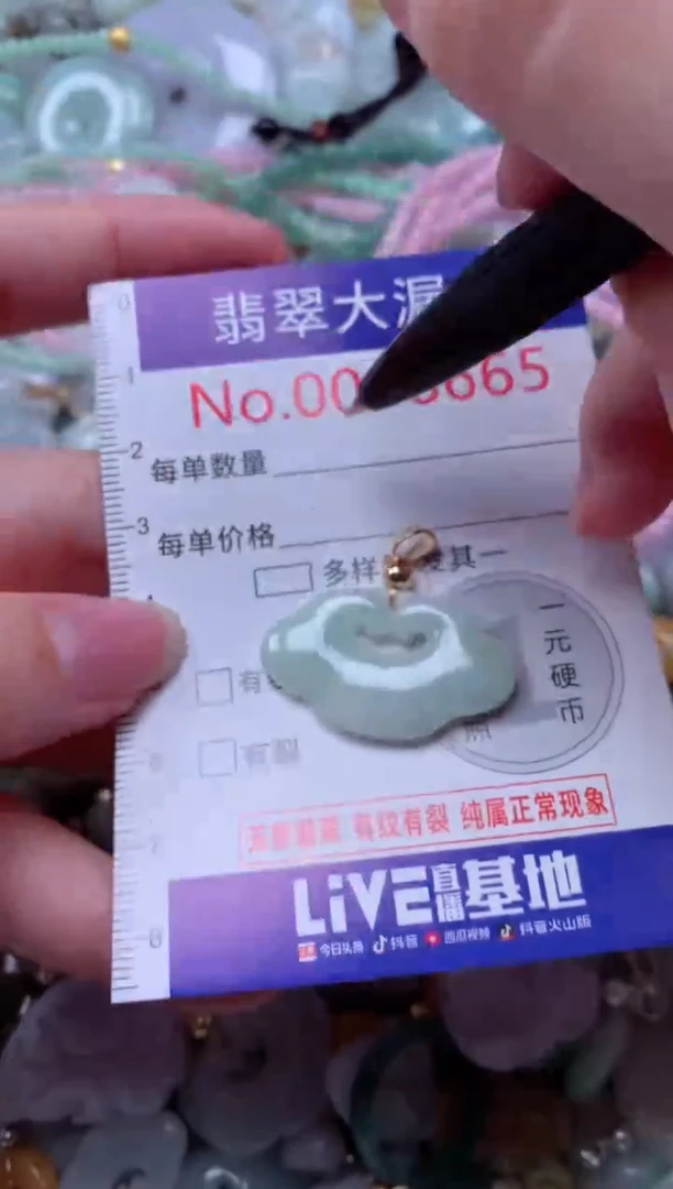 翡翠未镶嵌吊坠(不含链)6665