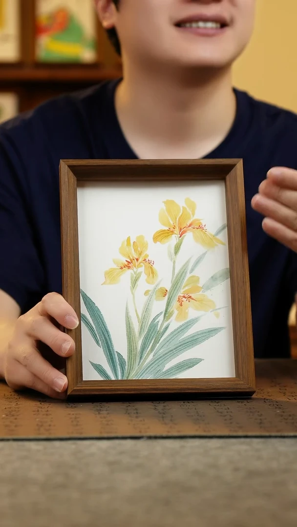 国画17*23纯手绘国风国画摆台