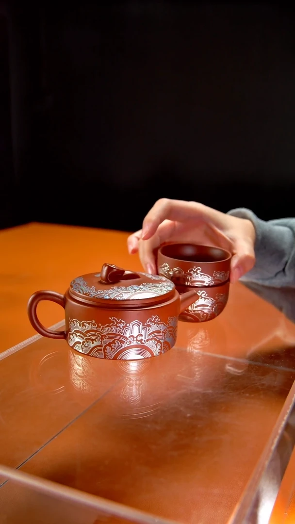 其他陶瓷《言泥陶瓷》紫砂壶系列带两杯