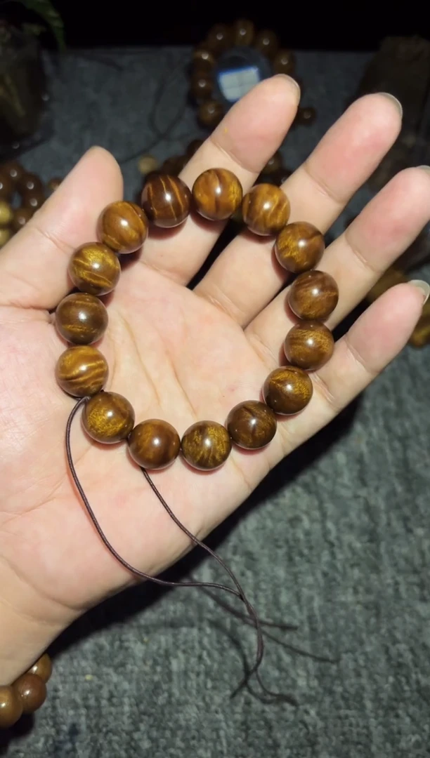 金丝楠手串/手链枯木1.5单圈药香味花纹款120