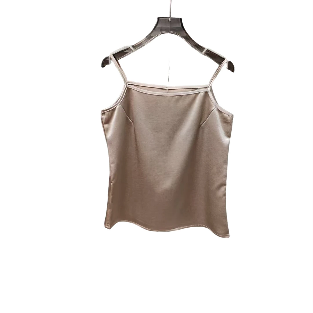 2025新款夏季时尚女士美背百搭复古提花中式网红气质宽松黑色拼接