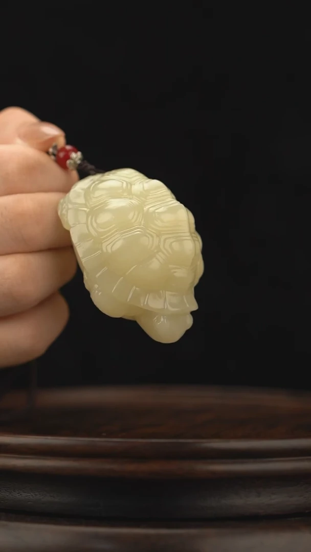 玉【富甲天下】天然玉石乌龟手把件桌面小摆件
