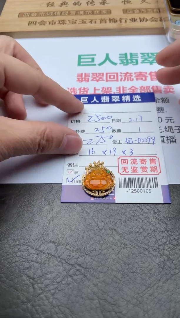 【闪购商品】翡翠颈饰18K金镶嵌-12500105