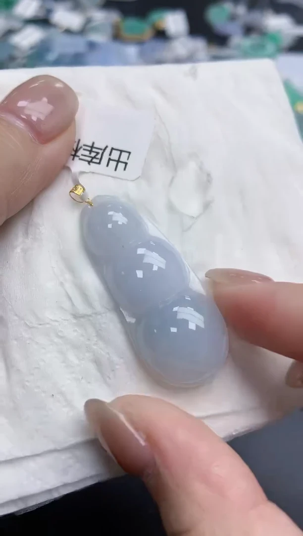 【闪购商品】翡翠颈饰18K金镶嵌天然缅甸翡翠A货