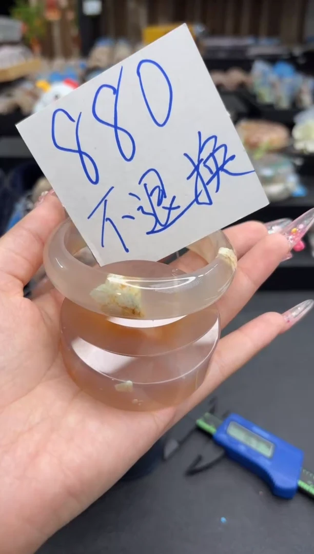 未镶嵌手镯石英质玉62(61圈赠送镯心)不退不换