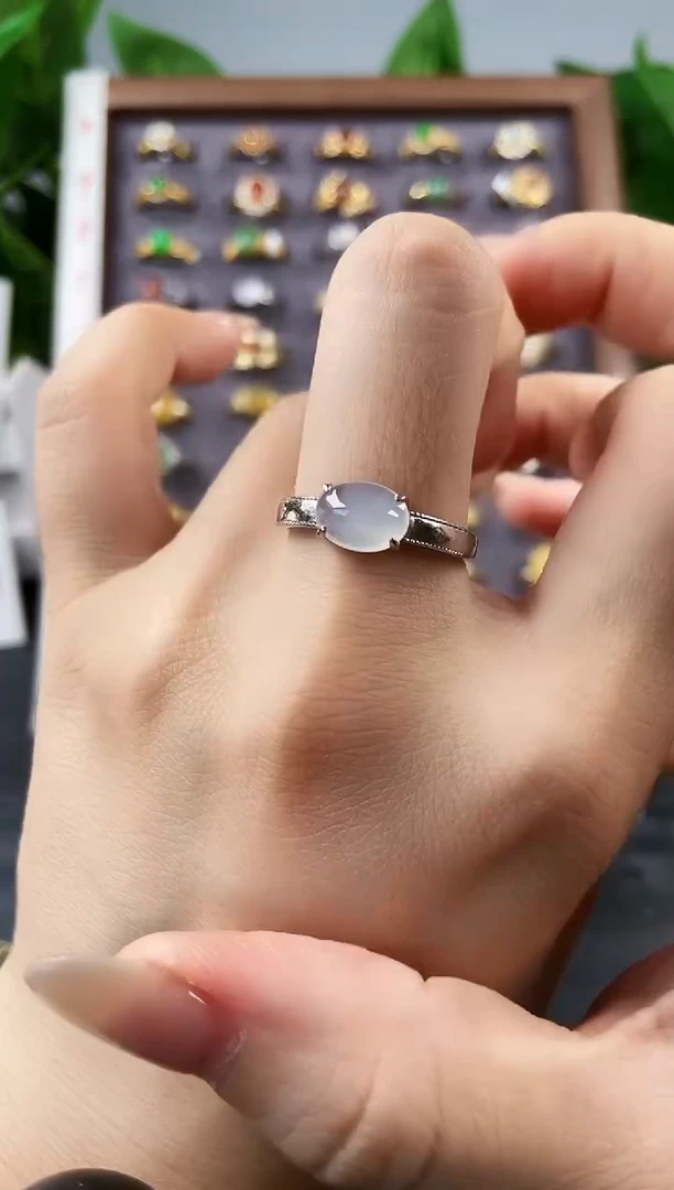 银S925镶嵌戒指翡翠12