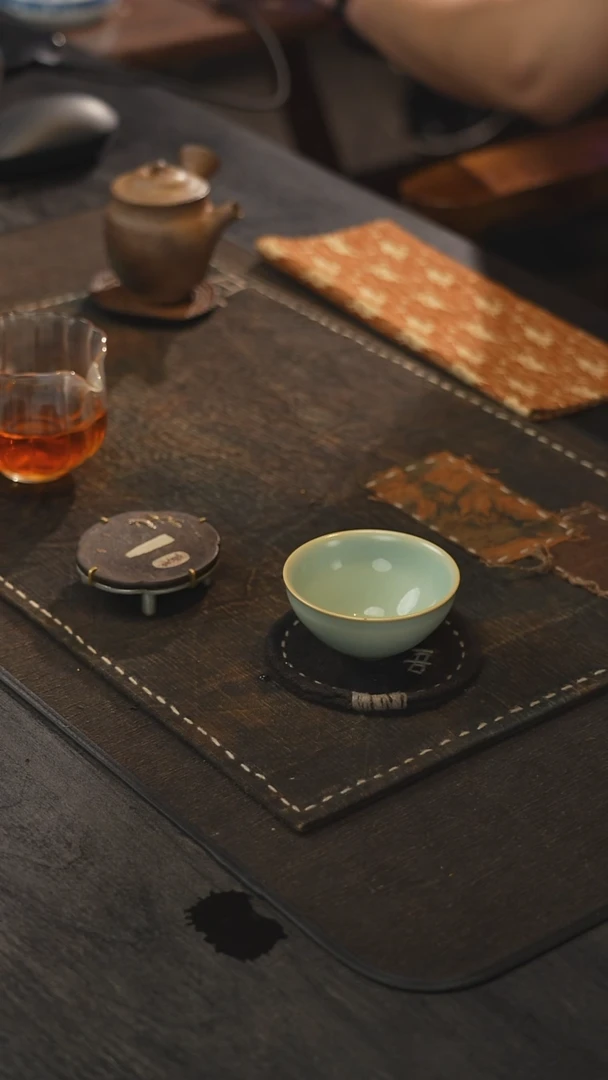 手工汝瓷两重天小杯