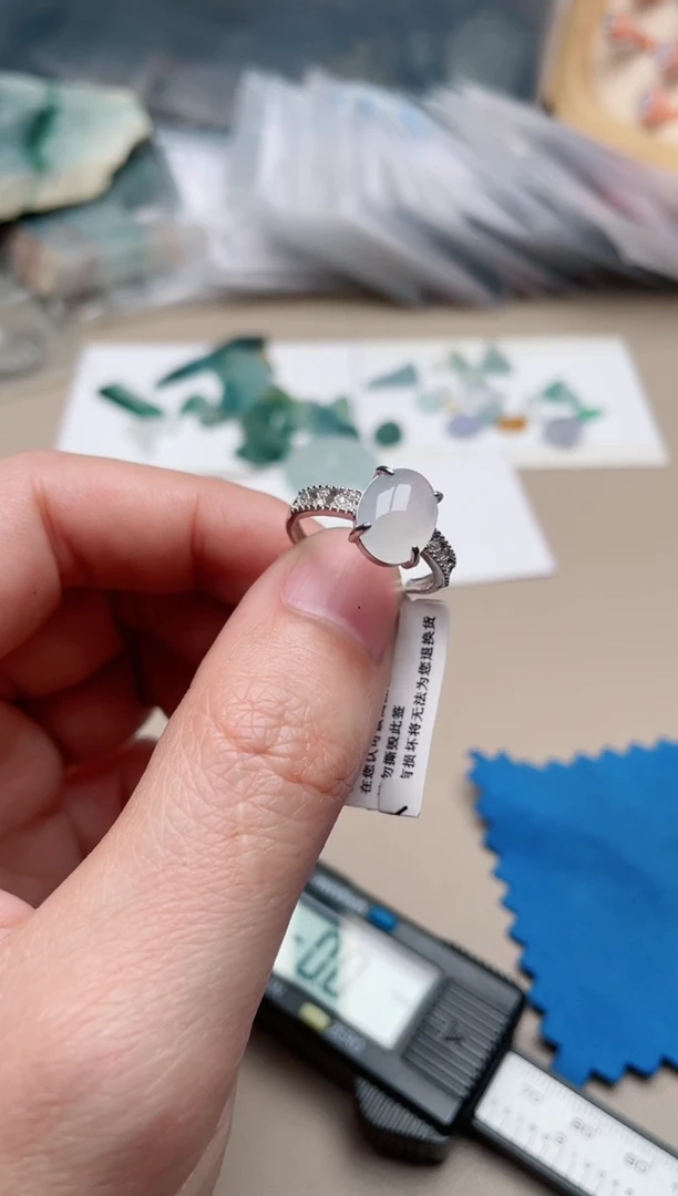 【闪购商品】翡翠戒指银S925镶嵌1000000021