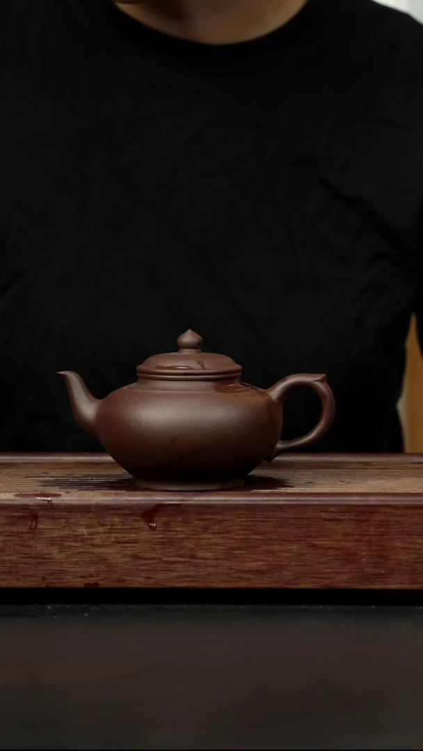 紫砂茶壶老紫泥 笑樱